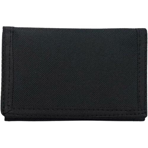 asas-Portefeuille Fin Rfid Portefeuille À Trois Volets Portefeuille Mince En Toile Porte-Monnaie Rfid Portefeuille De Sport Zippé Pour Ado Homme Noir