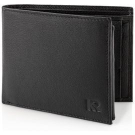 asas-Portefeuille Homme Cuir Veritable-Porte Monnaie Protection Rfid Avec 13 Porte-Carte Homme Cuir,Poche À Glissière Rangement Pour Pièces Avec Boîte Cadeau,Nappa Noir