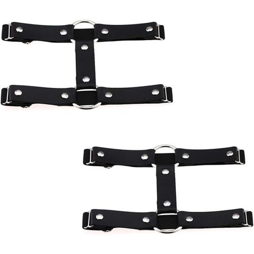 Asas-Lot De 2 Porte-Jarretelles Élastiques Réglables,2 Rangées Tendance Pour Femme,Noir/Rouge/Rose/Blanc