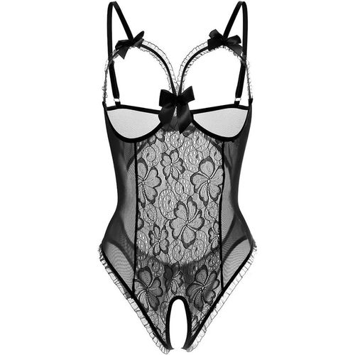 Asas-Bodys Sexy Femmes Sous-Vêtements Babydolls Nuisettes Ensemble De Lingerie Dentelle Erotique Combinaison Chemises Hot Chemise De Nuit Profonde Col En V Body Teddy Mini Robe À Lacets Vêtements