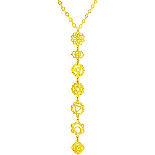 Asas-Collier Pour Femme Avec Pendentif Long Symboles Spirituels,N?Ud De Sorcière,Tétragramme,7 Chakras,Yoga,Reiki,Méditation,Amulette