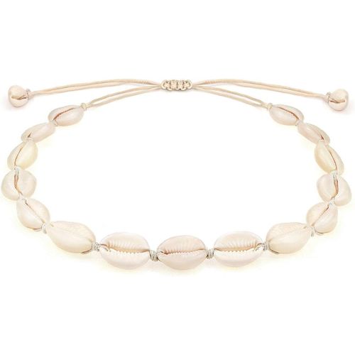Asas-Collier De Coquillages Naturels Collier Fait Main À La Plage D'hawaï Collier Ajustable Avec Coquillage Pour Femme