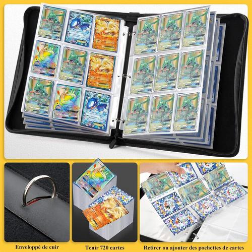 Classeur Carte , 720 Pochette Grand Cahier Rangement Album Carte Protege,  Livre Carte Collection pour YU-Gi-Oh/MTG/GX EX/Ninjago Carte