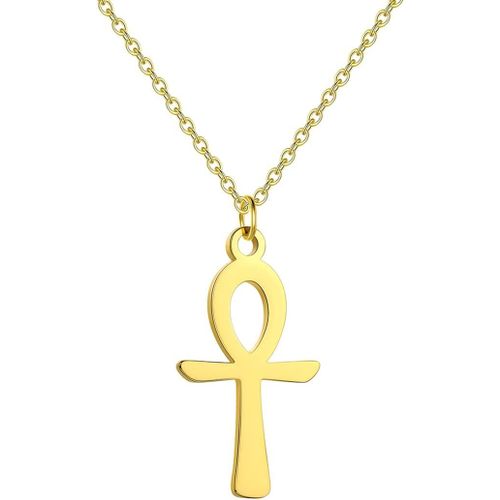 Asas-Collier Croix Ankh Pour Femme Pendentif Croix Clé De Vie Tour De Cou Classique Amulette Copte Egyptienne Bijoux Cadeaux Pour Fille Hommes