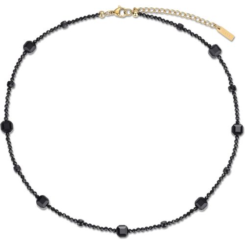 Asas-Collier Ras Du Cou,Collier Pierre Noire Femme,Spinelle/Onyx