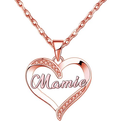 Asas-Cadeau Mamie Grand-Mère Collier Mamie Femmes,Cadeaux Noël Pour Mamie,Cadeaux Fête Des Mères Pour Mamie,Cadeau D'anniversaire Femme
