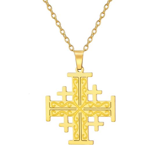 Asas-Jérusalem Croisés Croisés Croisés Chevaliers Templiers Croix Pendentif Médaillon Disque Grec Religieux Bijoux Prière Déclaration Baptême Cadeau Femmes Hommes