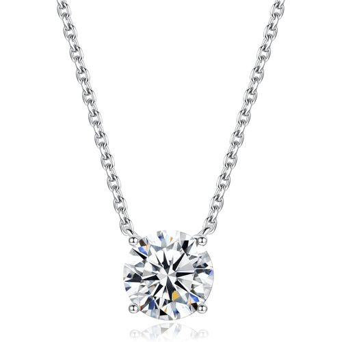 Asas-Collier Femme Diamant Argent Sterling 925,Strass Collier Avec Pierre