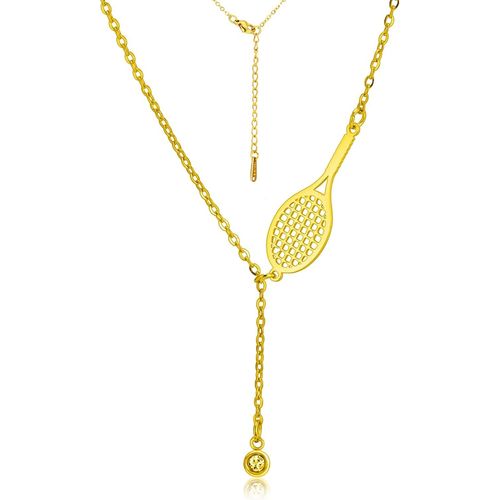Asas-Collier Raquette De Tennis Collier Pour Femme Homme Collier De Tennis En Acier Inoxydable Pendentif Collier De Tennis Cadeaux De Sport Bijoux Pour Teen Tennis Sport Amoureux