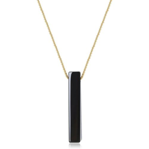 Asas-Collier Pierre Naturelle,Pendentif Barre Pour Femmes Hommes