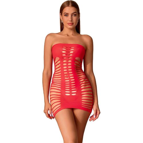 Asas-Mini Robe Sexy En Résille Pour Femme-Robe Moulante-Col-Bretelles De Poitrine-Jupe-Lingerie Sexy-Clubwear-Robe De Soirée,Rouge,Taille Unique