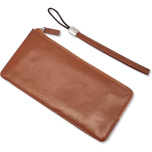 asas-Portefeuille Long Pour Homme,Grande Capacité,Porte-Monnaie Portable,En Cuir Pu,Pour Hommes,Multicouche,Avec Poche Zippée,Marron,10.5 X 1 X 22,Moderne