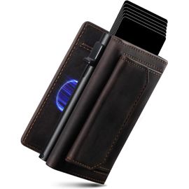 asas-Magsnap Portefeuille Fin Pour Homme Avec Compartiment Xl Pour 10 Pièces De Monnaie I Étui Pour Cartes De Crédit Portefeuille Homme Pour 10 Cartes I Fermeture Magnétique