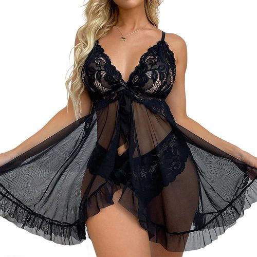 Asas-Sous Vêtements Femme Ensemble Nuisette Dentelle À Col En V Bodys Sexy Femmes Lingerie Femme Sexy Ensemble Pyjama Femme Sexy Robe De Nuit Femme Sexy Tenu Sexy Femme