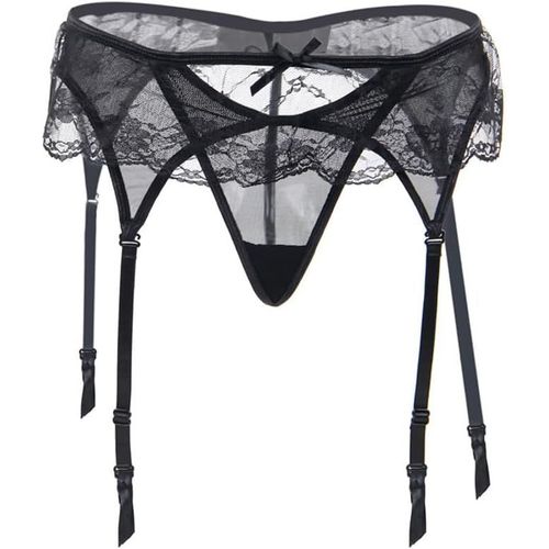 Asas-Porte Jarretelle Sexy Ensemble Dentelle Réglable,Grande Taille Vintage Jarretières Taille Haute Réglable Guêpière Avec G-String Pour Lingerie Bas,Hot Chic Lingerie Dentelle Sexy Ensemble Xl