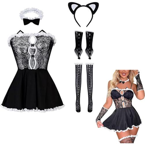 Asas-Tenue De Soubrette Sans Bretelles En Dentelle Pour Femme¿Lingerie De Cosplay D'anime¿Costume D'halloween