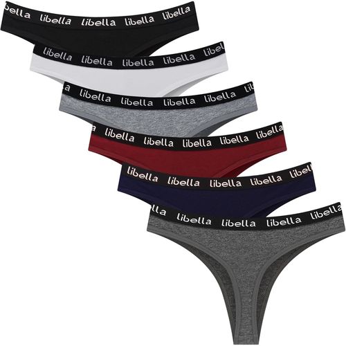 Asas-(Lot De 6 String Femme-Coton Couleurs Vives-Sexy Tangas-3207