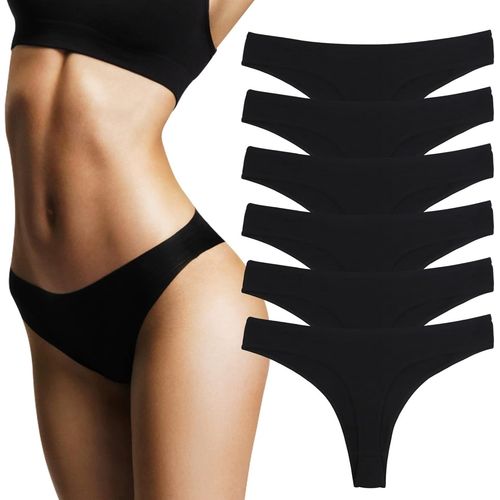Asas-Dreshow Tangas En Coton Pour Femmes Underwear String Culotte Hipster Taille Basse Invisible,Lot De 6