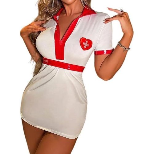 Asas-Femme Perspectives D'infirmière Uniforme Ensemble Costumes Sexy Infirmière Bodysuit Tentation Babydoll Sous-Vêtements Mini Robes Costumes Cosplay Déguisement Lingerie Sexy Erotique