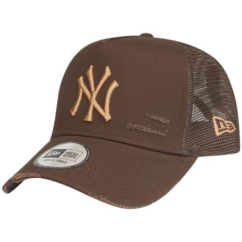 New Era Mesh Trucker Cap Distressed New York Yankees Noir