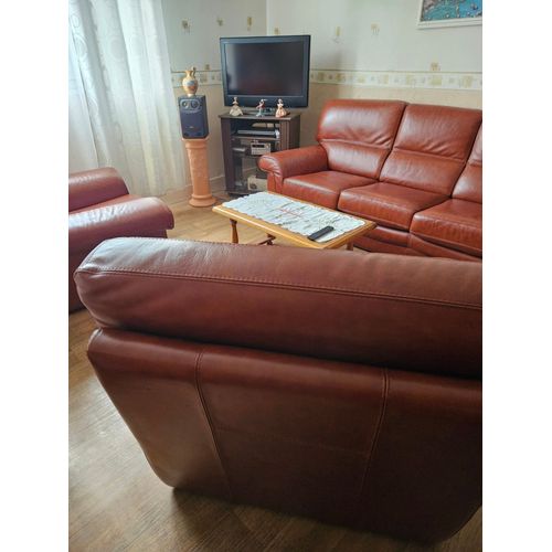Ensemble Canapé Fauteuil En Cuir