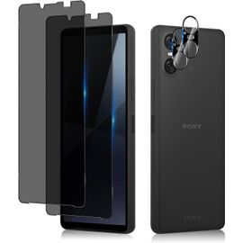 Kalanka-[2 + 2 Pi¿¿Ces Anti-Espion Verre Tremp¿¿ + Cam¿¿Ra Arri¿¿Re Protecteur Compatible Avec Sony Xperia 10 Vi, 9h Duret¿¿ Anti-Peeping Protection D'¿¿Cran Pour Sony Xperia 10 Vi