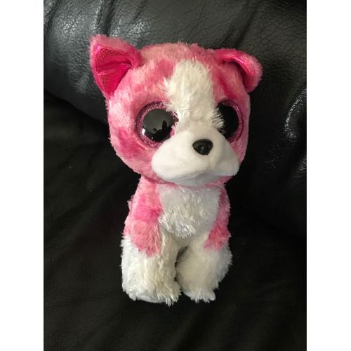Ty Beanie Boos - Romeo Chien Rose Et Blanc 15cm