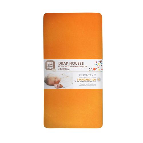 Drap Housse Orange 40 X 80 Cm - Trois Kilos Sept