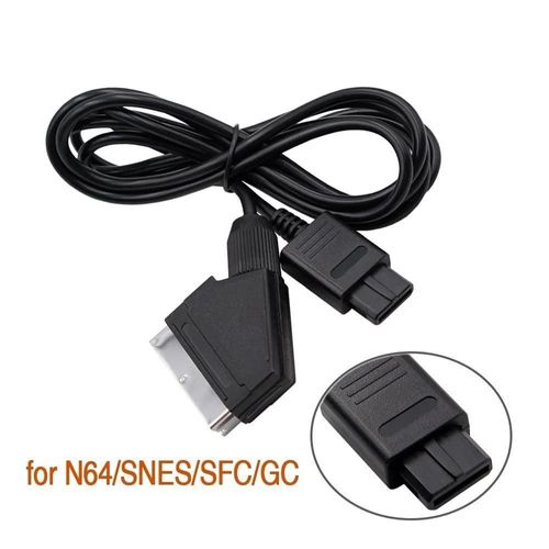 Câble péritel RGB de 1.8m pour PS2/PS1/PS3/ Mega Drive1/MD2/DC Dreamcast/Saturn/XBOX/XBOX 360, Consoels de jeux vidéo rétro-for N64-SNES-NGC-SFC