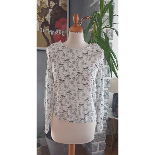 Top H&m Blanc Et Noir