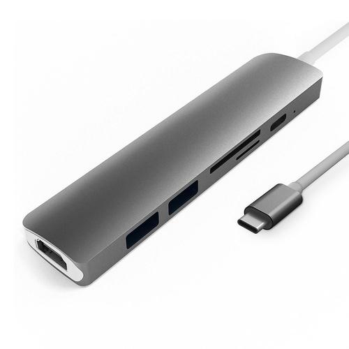 Adaptateur USB C vers double Hdmi, adaptateur multi-moniteur pour station d'accueil USB C 7 en 1