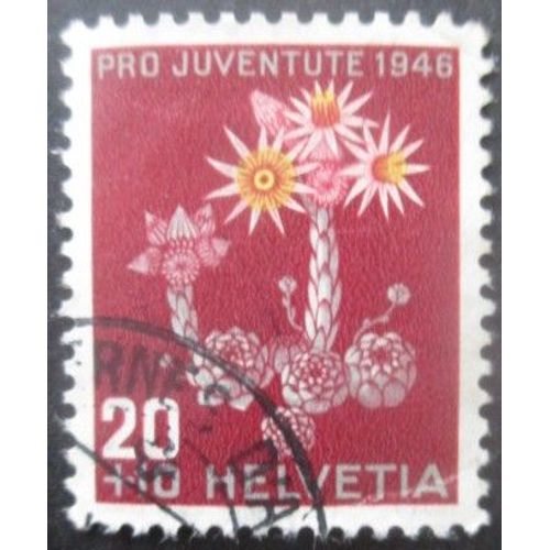 Suisse N°435 Fleurs Oblitéré