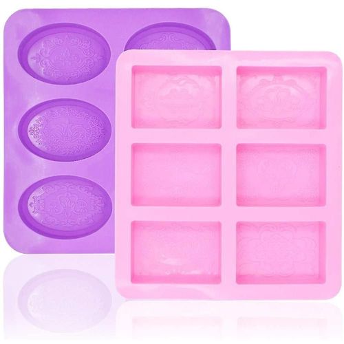 Moule En Silicone Ovale Et Rectangulaire À 6 Trous Pour La Fabrication De Savon Fait Main, Type 1