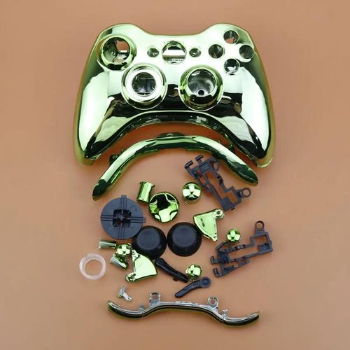 Boîtier En Plastique Chromé Rigide Pour Manette Sans Fil Xbox 360, Coque Avant Et Arrière Avec Boutons Complets-Chrome Greed