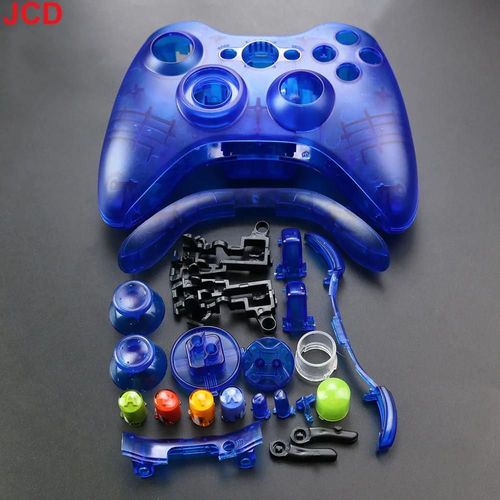 Boîtier Complet Pour Manette De Jeu Sans Fil Xbox 360, Pièces De Rechange-Transparent Blue