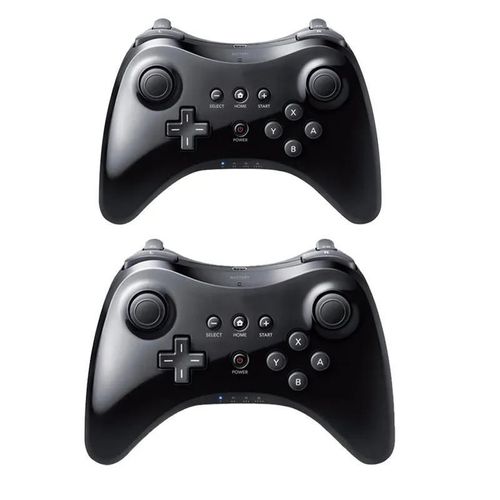 Manette De Jeu Sans Fil Bluetooth Pour Wii U Pro, Contrôleur Compatible Avec Nintendo Usb, Télécommande Pour Touristes Classiques-Black-2