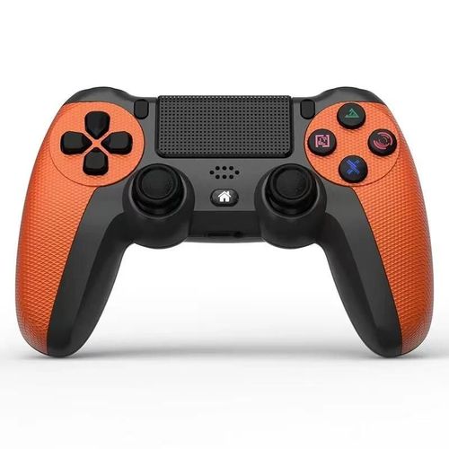 Manette De Jeu Sans Fil Adaptée À La Console De Commande Ps4 V2, Adaptée À La Playstation 4, Joystick De Jeu À Distance, Enseigne Led-Vital Orange