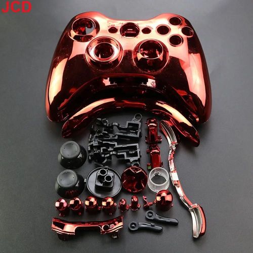 Boîtier Complet Pour Manette De Jeu Sans Fil Xbox 360, Pièces De Rechange-Red Plated