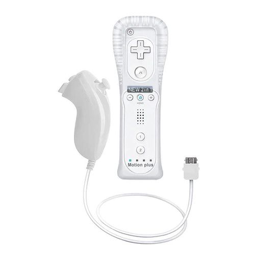 Ensemble De Contrôleur Dahchuck, Motion Plus, Télécommande Wii, Manette De Jeu Pour Le Contrôle Des Jeux Nintendo Wii, 1 Paire-White