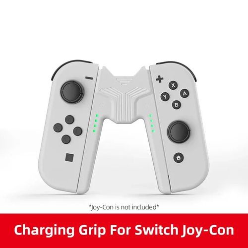 Prise De Charge Pour Manette De Jeu Nintendo Switch Joycon, Support Rapide, Station De Charge, Accessoires-White