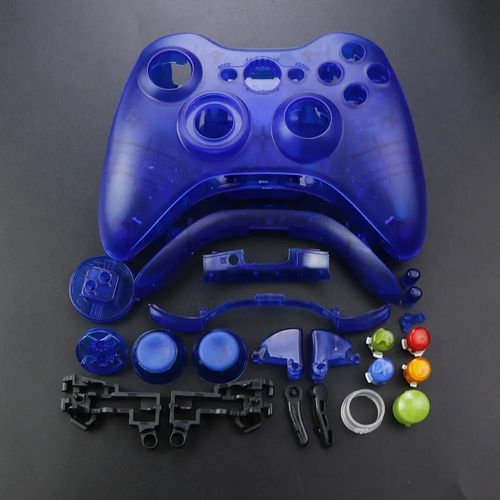Manette De Jeu Sans Fil Xbox 360, Boîtier Complet, Coque Avec Boutons, Kits, Anciers Analogique, Pare-Chocs, Accessoires-Clear Blue