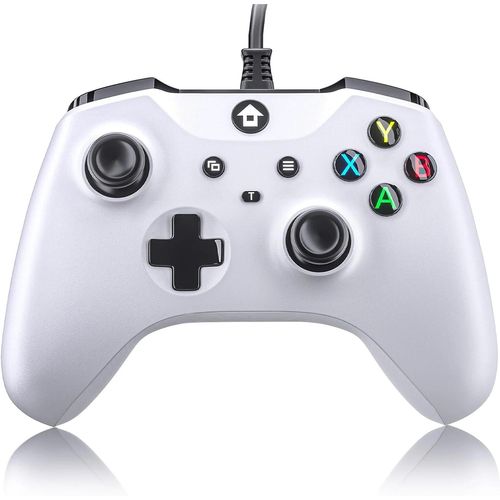 Manette De Jeu Filaire Avec Touristo-Vibration, Manette De Jeu, Manette De Jeu, Compatible Avec Ps3, Switch, Windows 11, 10, 8/7 Pc, Ordinateur Portable, Création Tv, 2m-White