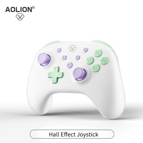 Manette Sans Fil Pour Nintendo Switch Pro, Gamepad, Turbo Function, Oled, Lite, Pc, Ios, Android-Hall Joystick White