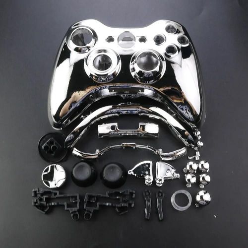 Manette De Jeu Sans Fil Xbox 360, Boîtier Complet, Coque Avec Boutons, Kits, Anciers Analogique, Pare-Chocs, Accessoires-Chrome Silver
