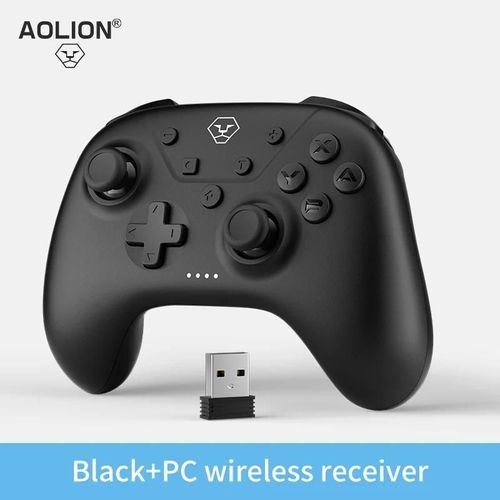 Manette De Jeu Bluetooth Pour Nintendo Switch, Manette De Jeu Pro, Prise En Charge De La Fonction Tubro, Pc, Ios, Android-Black Add Receive