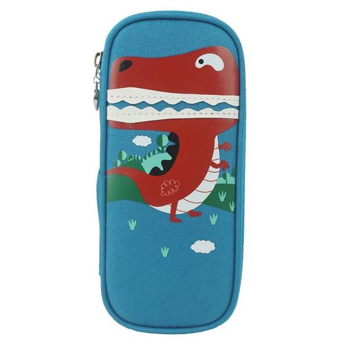 Trousse À Crayons Grande Capacité Pour Garçons Et Filles Motif Crocodile Bleu