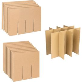 lbgwp60-Lot De 3 Kit Cartons Déménagement Vaisselle Séparateurs De Bacs En Carton Ondulé Kits De Séparation En Verre Pour Déménagement Pour Boîtes De 16X12X12 Inch (Box Not Included)