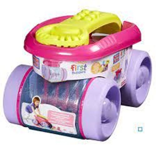 Mega Bloks Wagon Ramasseur De Blocs Rose, Briques Et Jeu De Construction, 20 Pièces, Jouet Pour Bébé Et Enfant De 1 À 5 Ans,