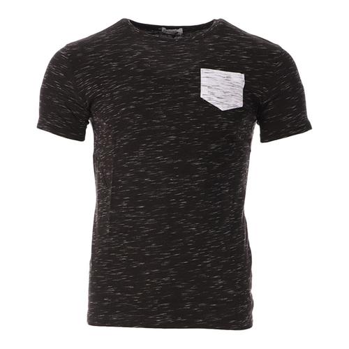 T-Shirt Noir Chiné Homme Paname Brothers
