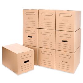 lbgwp60-Lot De 10 Boîtes En Carton Pour Déménagement Et Transport Avec Poignées Pour Une Manipulation Facile Dimensions 50 X 30 X 30 Cm Canal Double